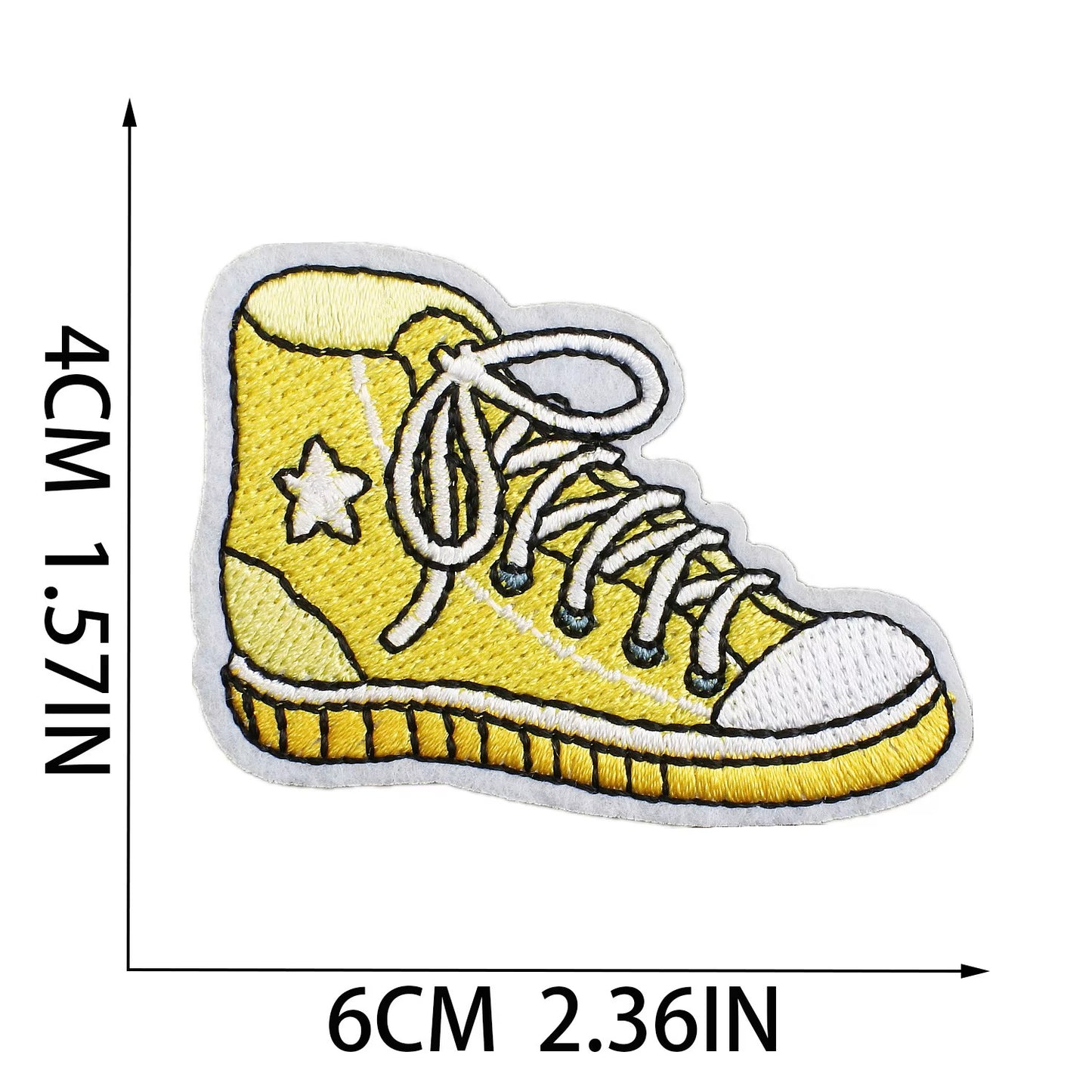 Iron On Colorful Embroidered Canvas Shoe Patches