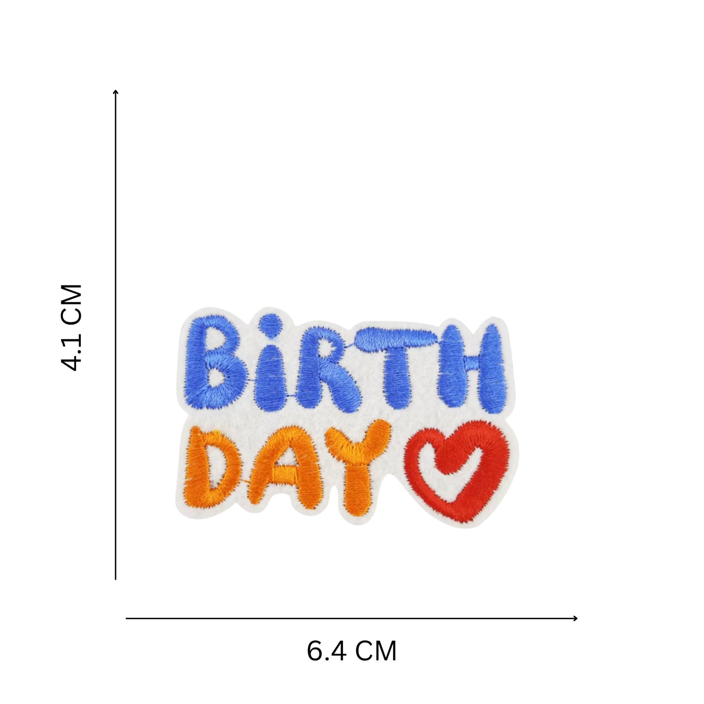 Birthday Theme Embroidered Iron On Patches - Set of 11