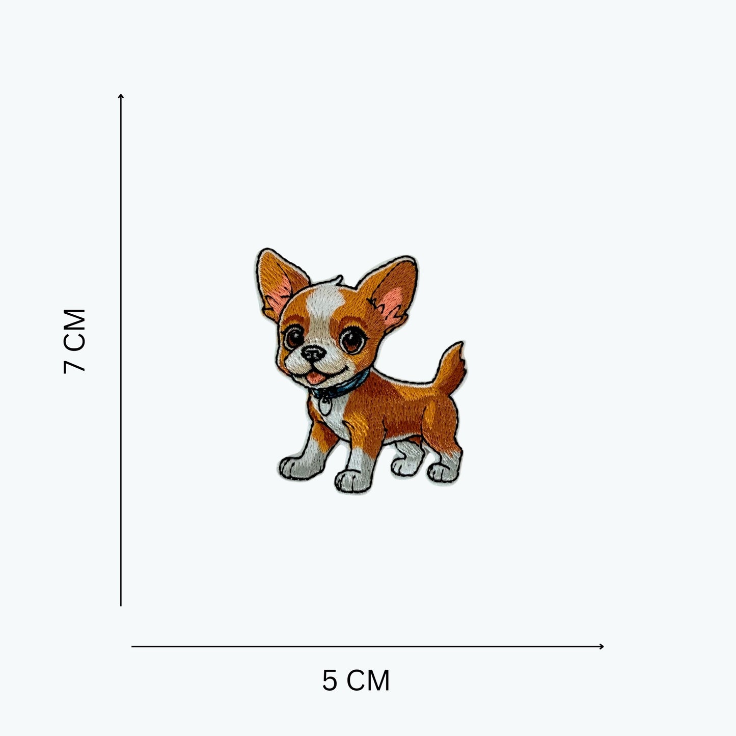 Full-Size Realistic Dog Embroidery Iron-On Patch – Cute Detailed Pet Patch for Clothes, Bags & Jackets