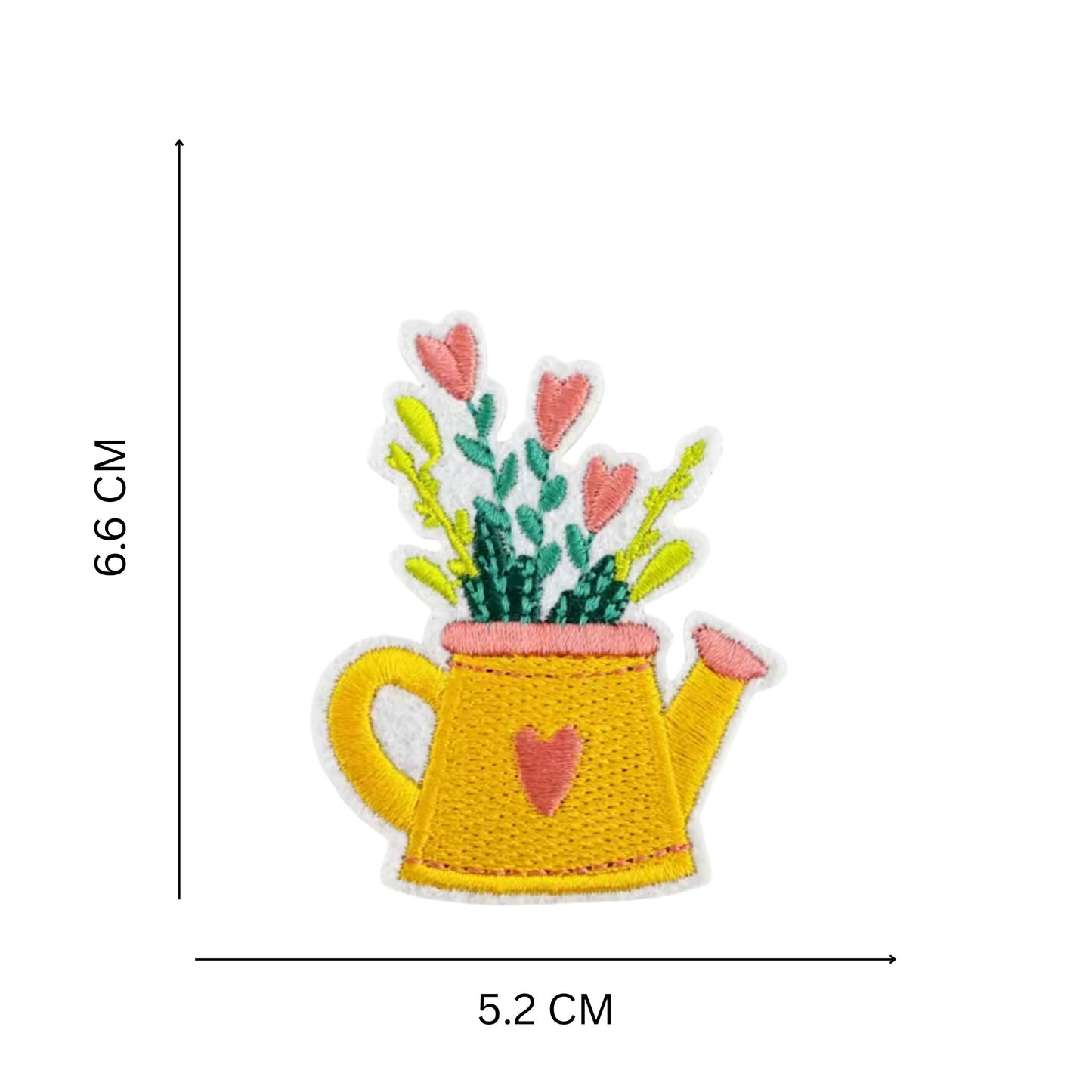 Cute Garden Theme Embroidered Iron On Patches - Set of 5