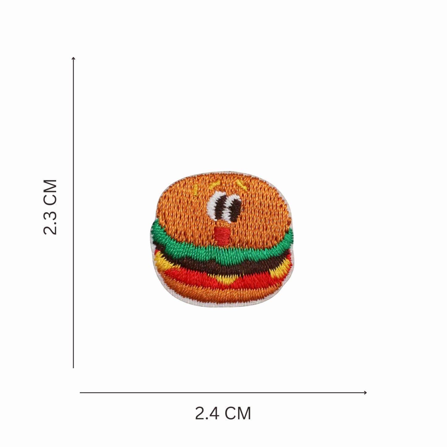 Mini Cute Burger Embroidered Iron On Patch