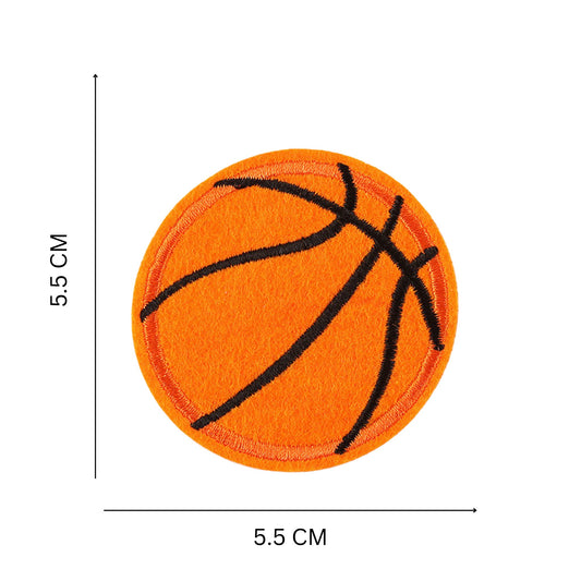 Orange Basketball Iron On Patch for Clothes & Accessories