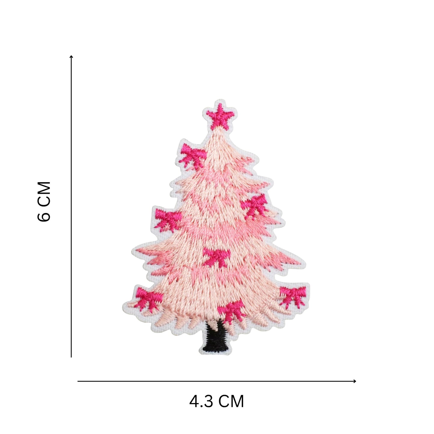 Christmas Tree Embroidery Iron-On Applique Patch
