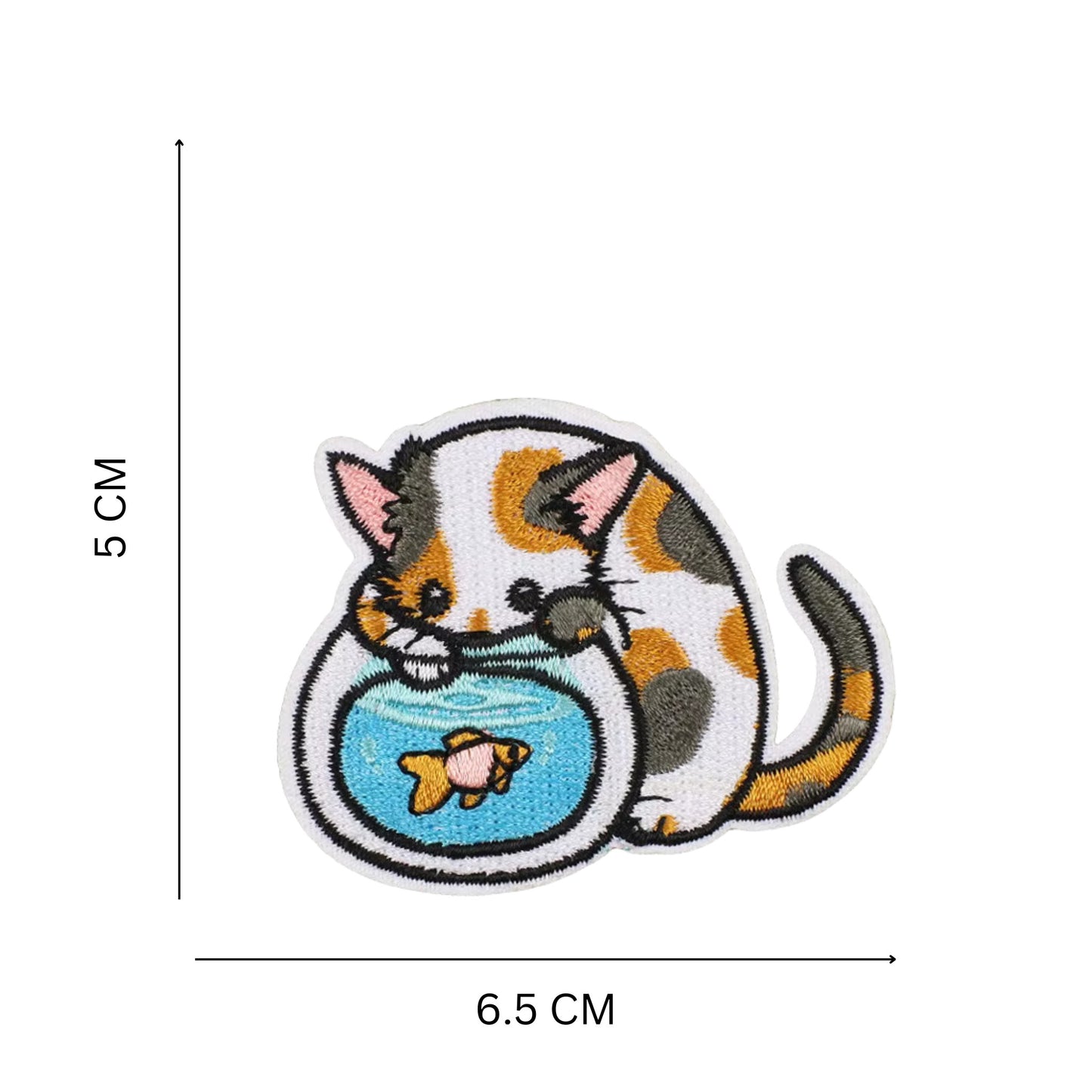 Kawaii Cat Embroidered Iron-On Patches – Cute Cartoon Designs for Jackets, Bags & DIY Crafts
