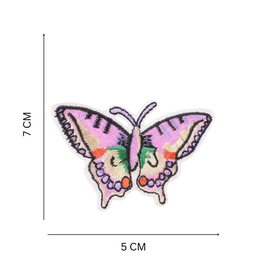 Butterfly Embroidered Iron On Patch for DIY Fashion and Craft Projects