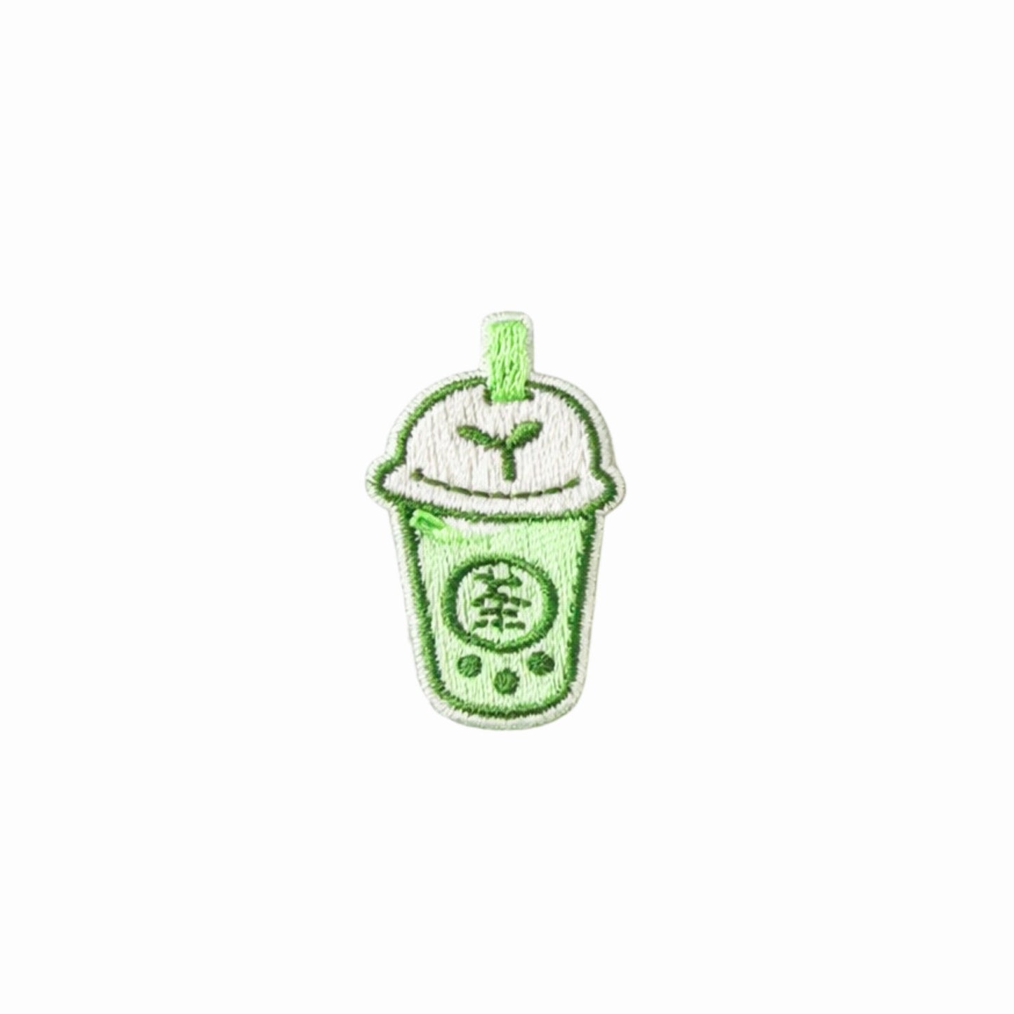 Mini Matcha Drink Embroidered Iron On Patch