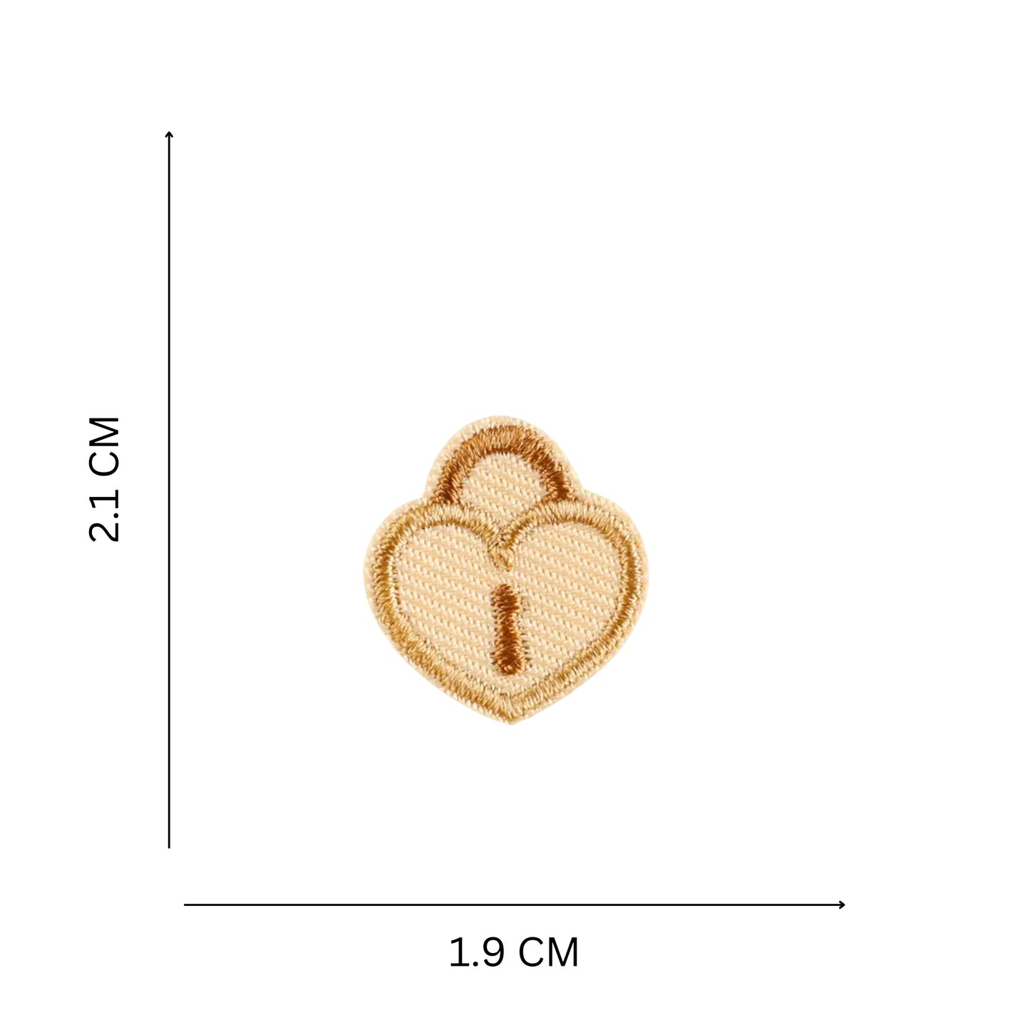 Mini Heart Lock Embroidered Iron On Patch for Personalized Bags, Apparel & Accessories