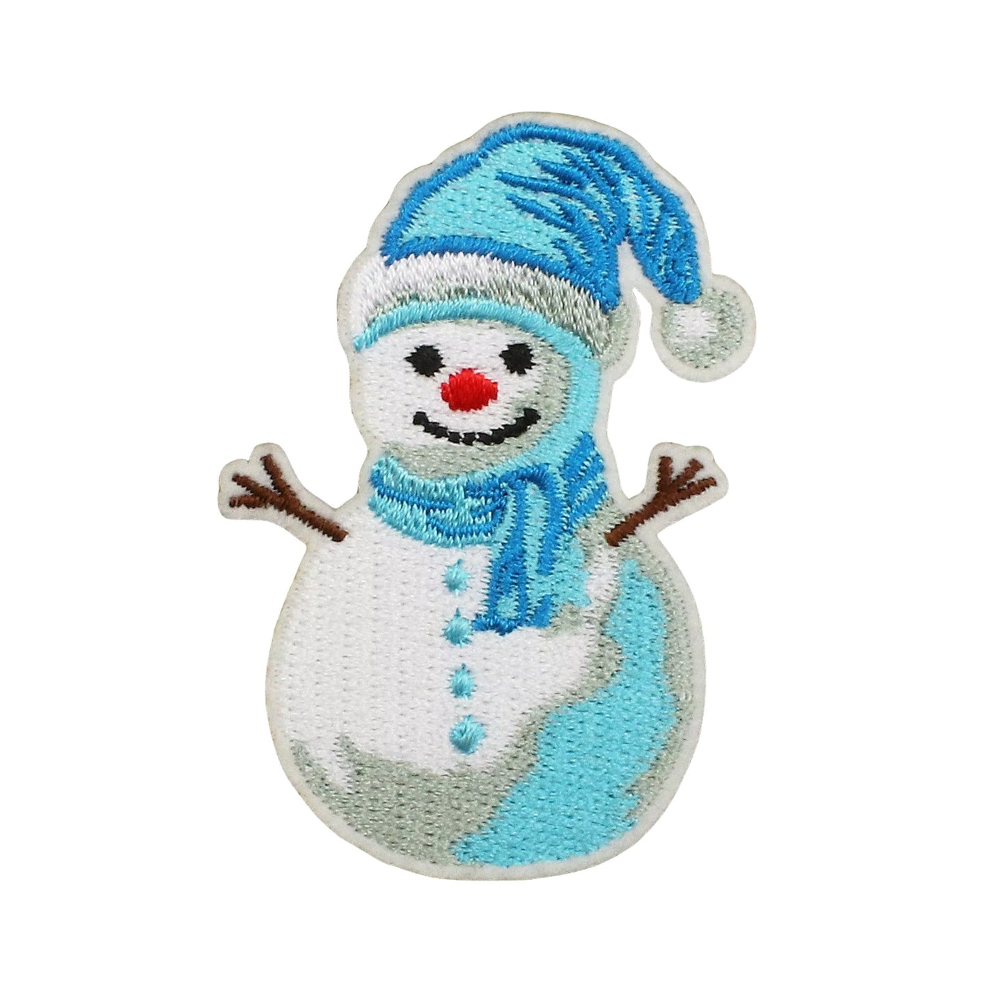 Christmas Snowman Embroidered Iron On Patch