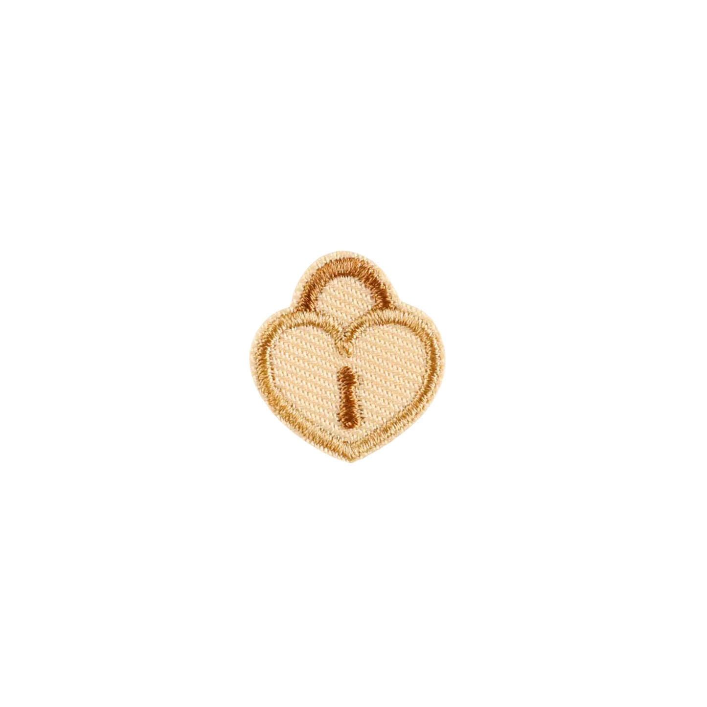 Mini Heart Lock Embroidered Iron On Patch for Personalized Bags, Apparel & Accessories