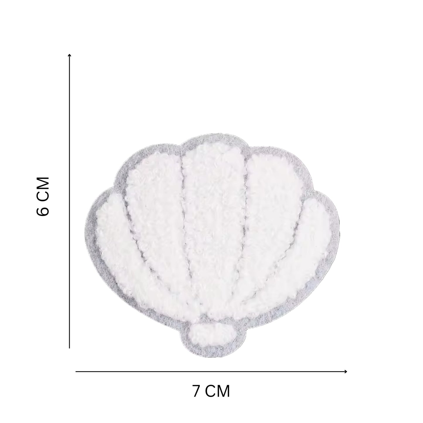 Pastel Seashell Boucle Iron On  Patches for Clothes and Accessories