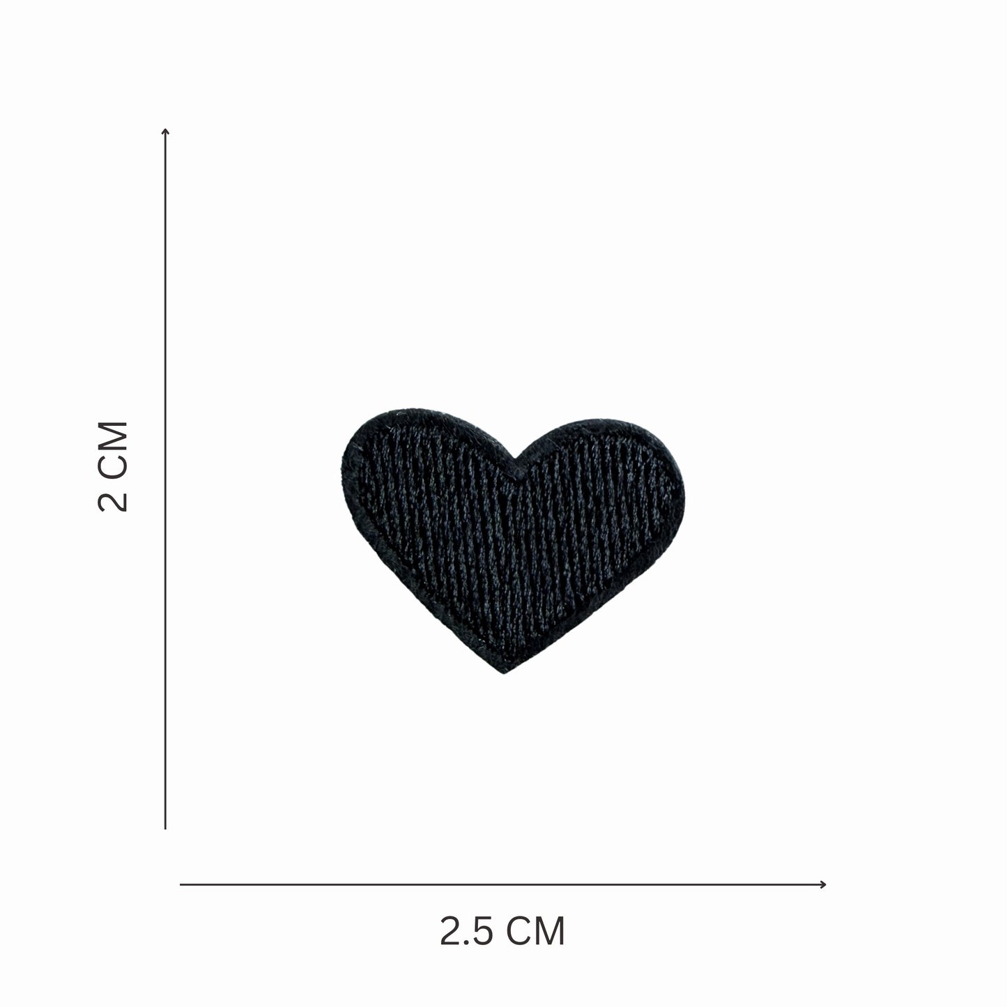 Multicolor Embroidered Heart Iron On Patch - Set of 20