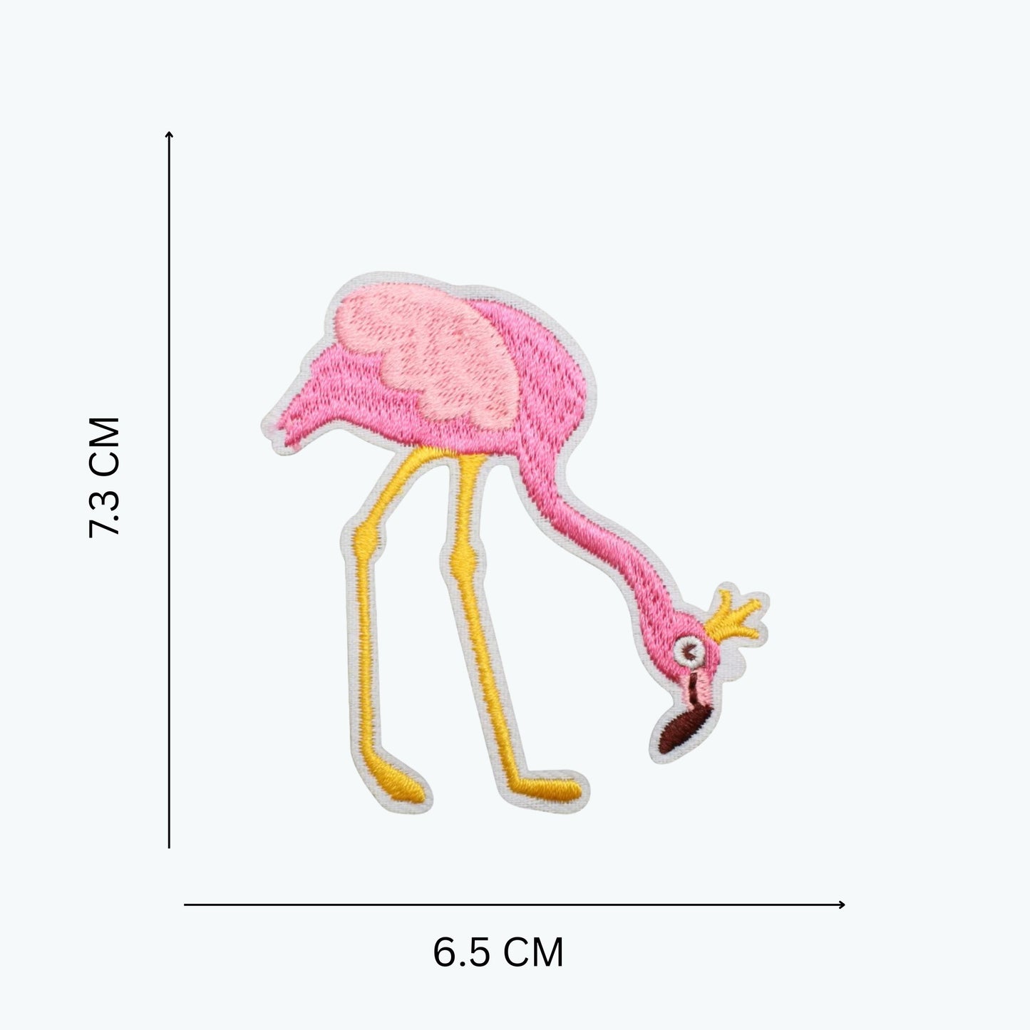 Pink Flamingo Embroidered Iron-On Patch for Clothes, Tote Bags, Caps & Shoes – DIY Fashion Accessory
