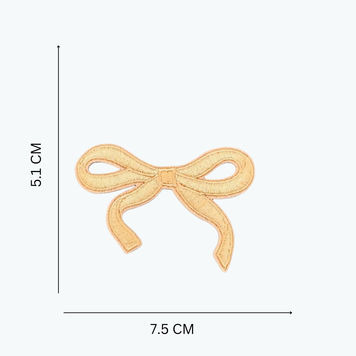 Iron-On Bow Patch  – 7.5cm Embroidered Patch in Multiple Colors