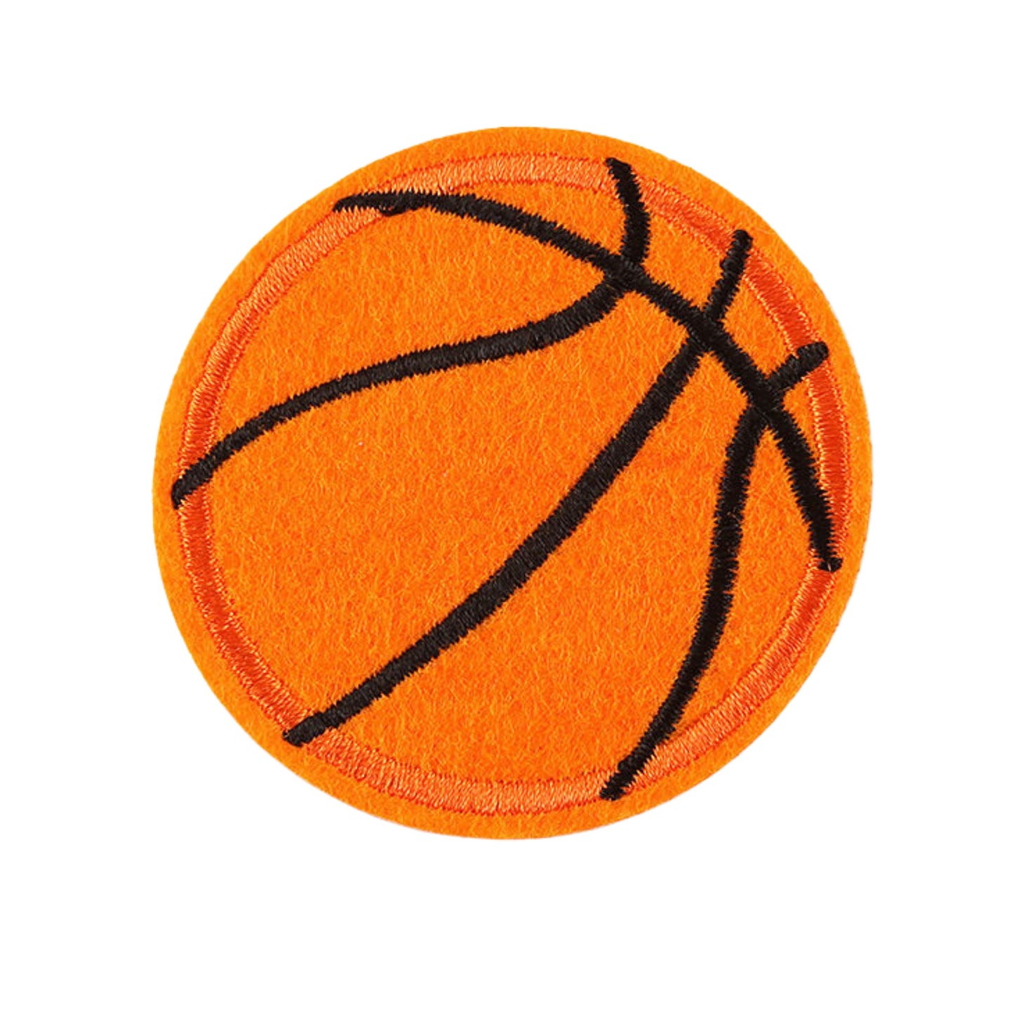 Orange Basketball Iron On Patch for Clothes & Accessories