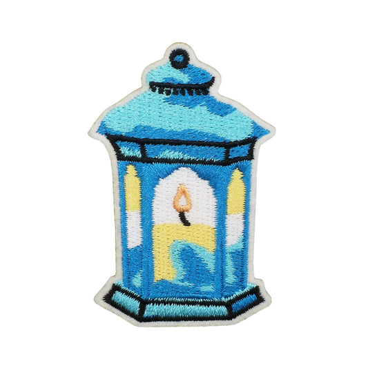 Christmas Lantern Embroidered Iron On Patch for Holiday Clothing and Accessories