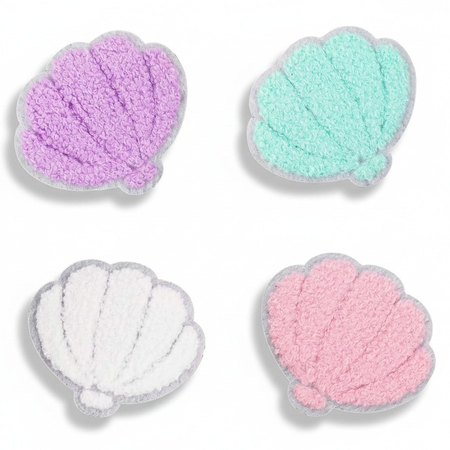 Pastel Seashell Boucle Iron On  Patches for Clothes and Accessories