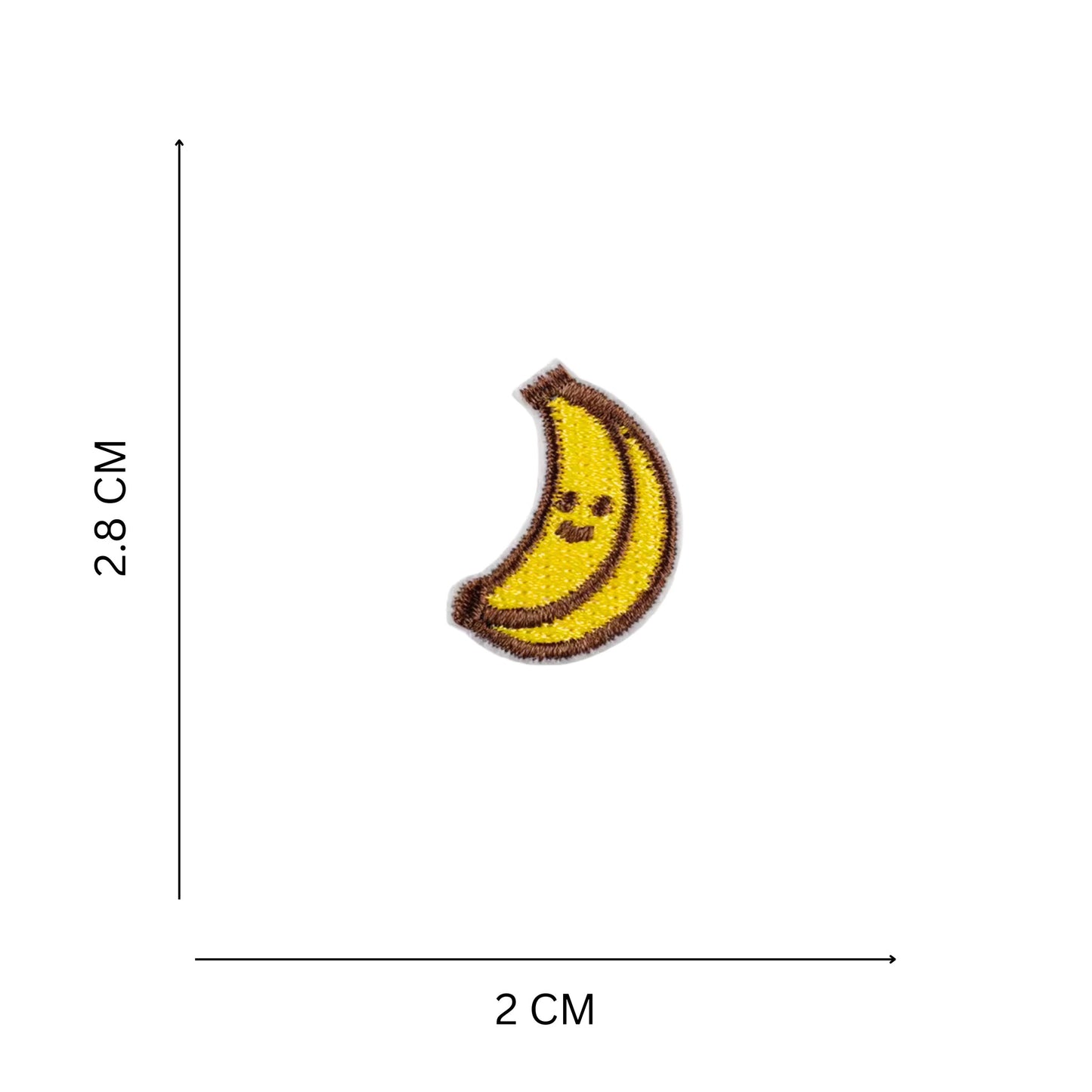 Mini Banana Embroidered Iron On Patch for Bags, Jackets, Kid swear & DIY Customization