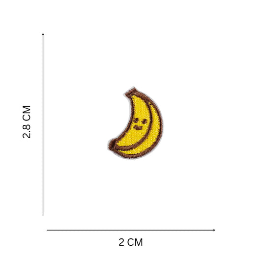 Mini Banana Embroidered Iron On Patch for Bags, Jackets, Kid swear & DIY Customization