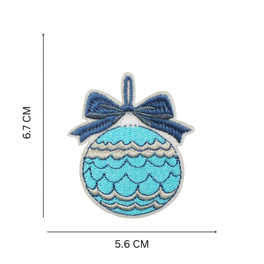 Christmas Ornament Embroidered Iron On Patch for Holiday Clothing and Accessories