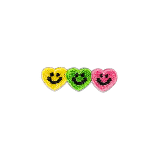 Mini  Smiley Hearts Embroidered Iron On Patches for Clothing & Accessories