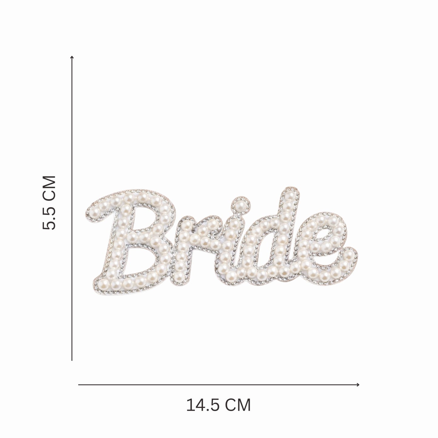 Rhinestone Pearl Bride, Babe & Mrs Iron On & Stick On Patch