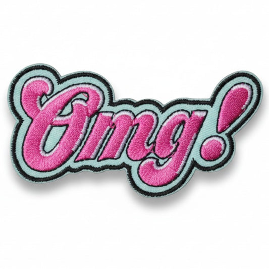 Omg! Embroidered Iron On Patch