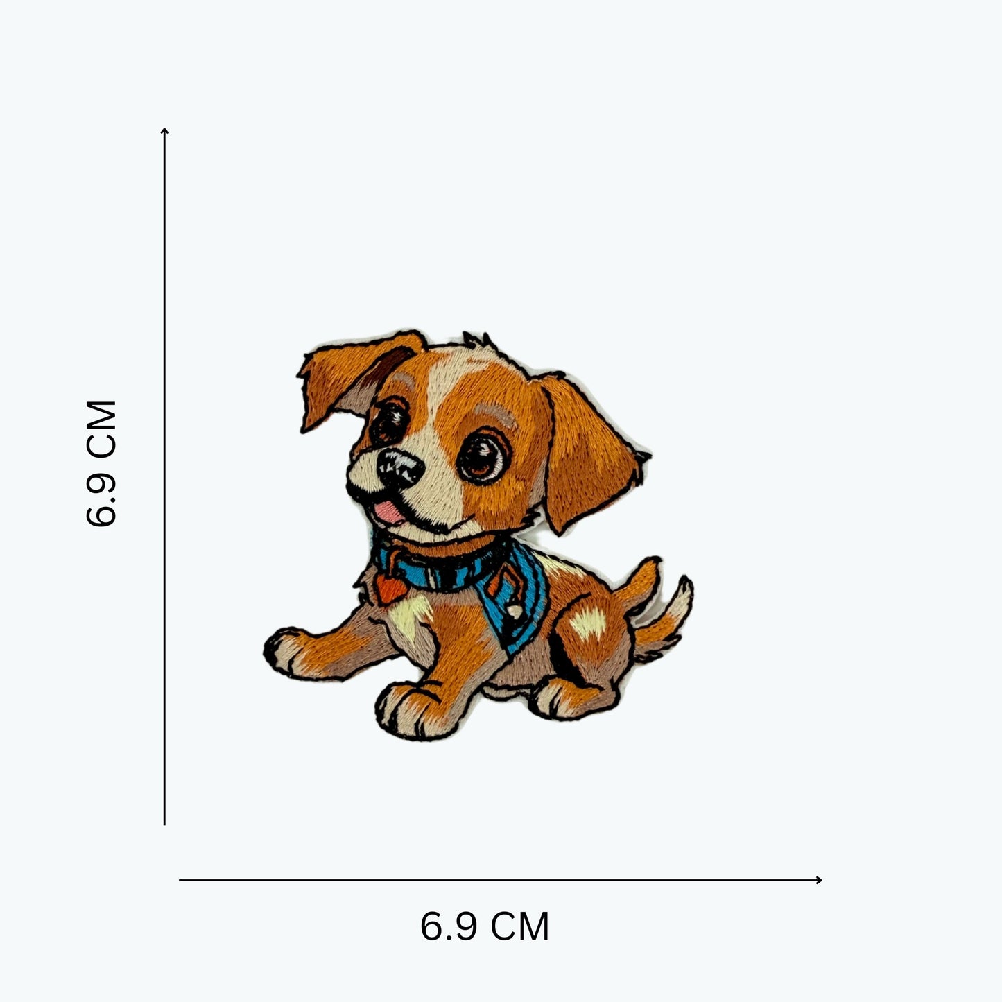 Full-Size Realistic Dog Embroidery Iron-On Patch – Cute Detailed Pet Patch for Clothes, Bags & Jackets
