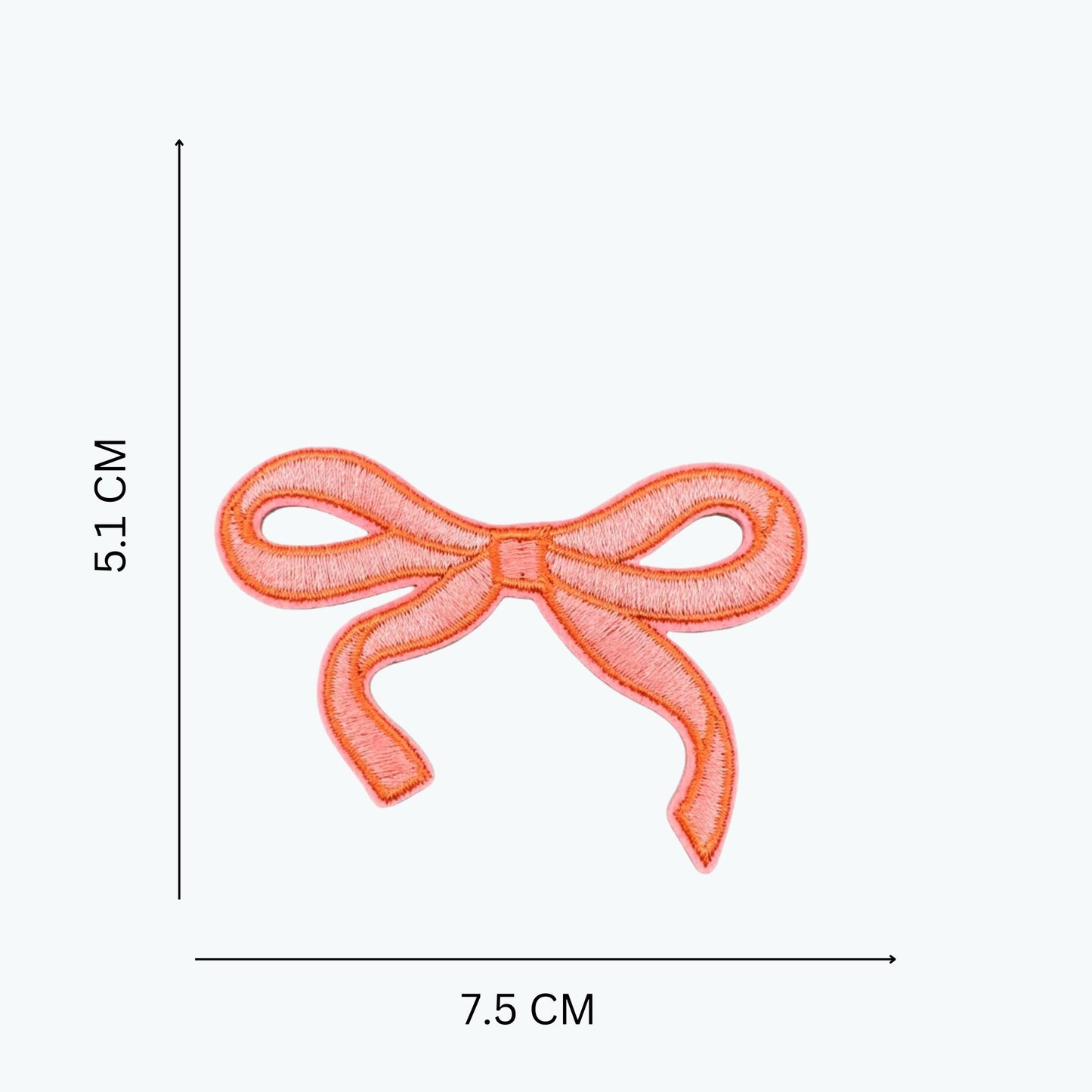 Iron-On Bow Patch  – 7.5cm Embroidered Patch in Multiple Colors