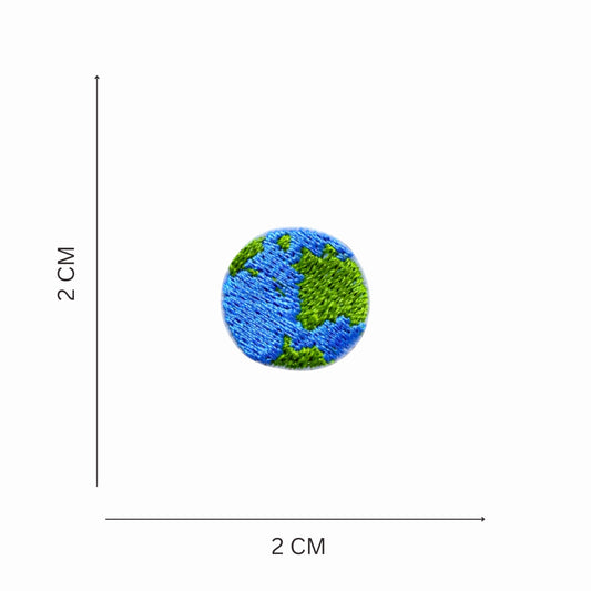 Mini Earth Embroidered Iron On Patch