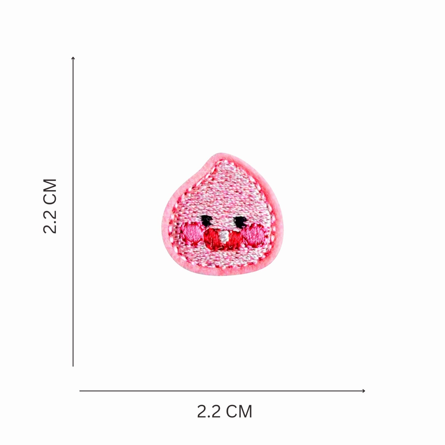 Peachy Droplet Embroidered Iron On Patch