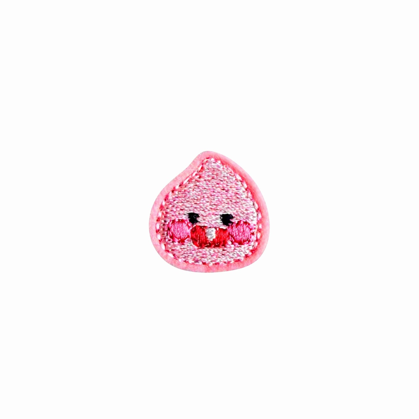 Peachy Droplet Embroidered Iron On Patch