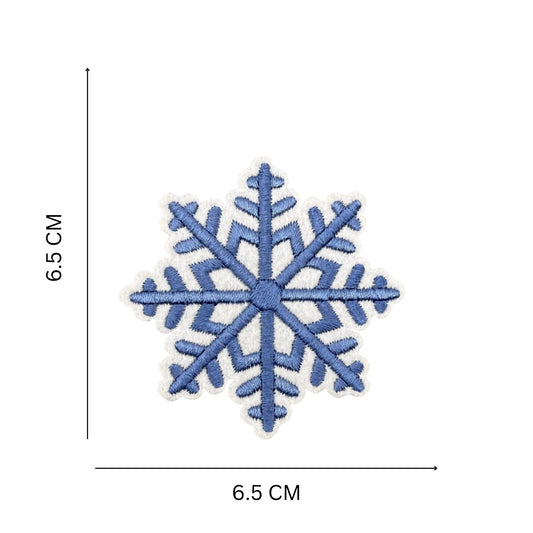 Hello Winter Snowflake Patch Set of 4 Iron On/ Sew On for Clothing and Accessories