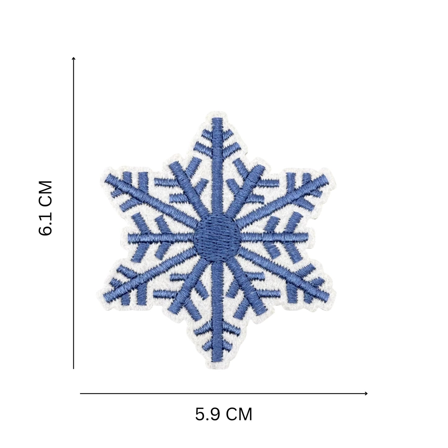 Hello Winter Snowflake Patch Set of 4 Iron On/ Sew On for Clothing and Accessories