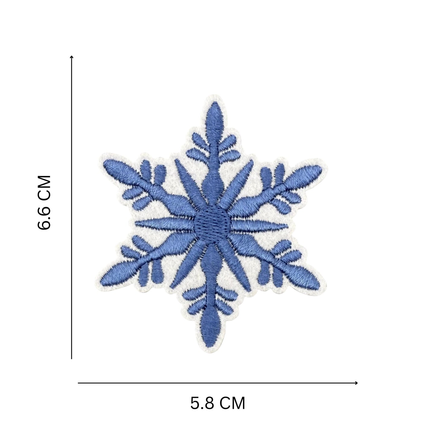 Hello Winter Snowflake Patch Set of 4 Iron On/ Sew On for Clothing and Accessories