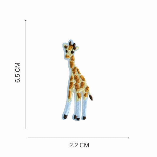 Mini Giraffe Embroidered Iron On Patch