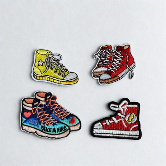 Iron On Colorful Embroidered Canvas Shoe Patches