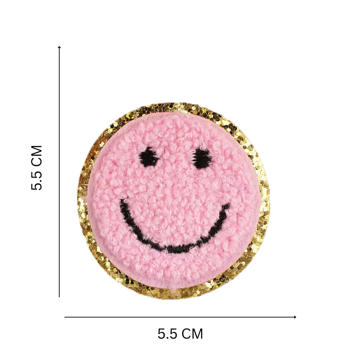 Pastel Color Smiley Iron On Patch Chenille Appliques