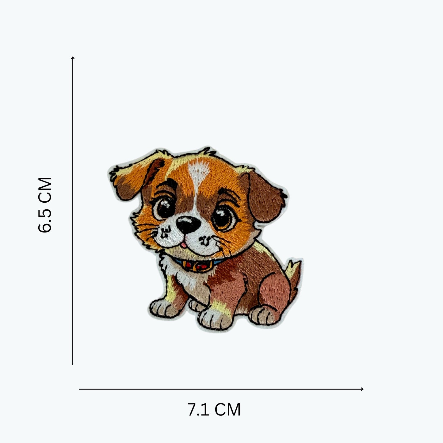 Full-Size Realistic Dog Embroidery Iron-On Patch – Cute Detailed Pet Patch for Clothes, Bags & Jackets
