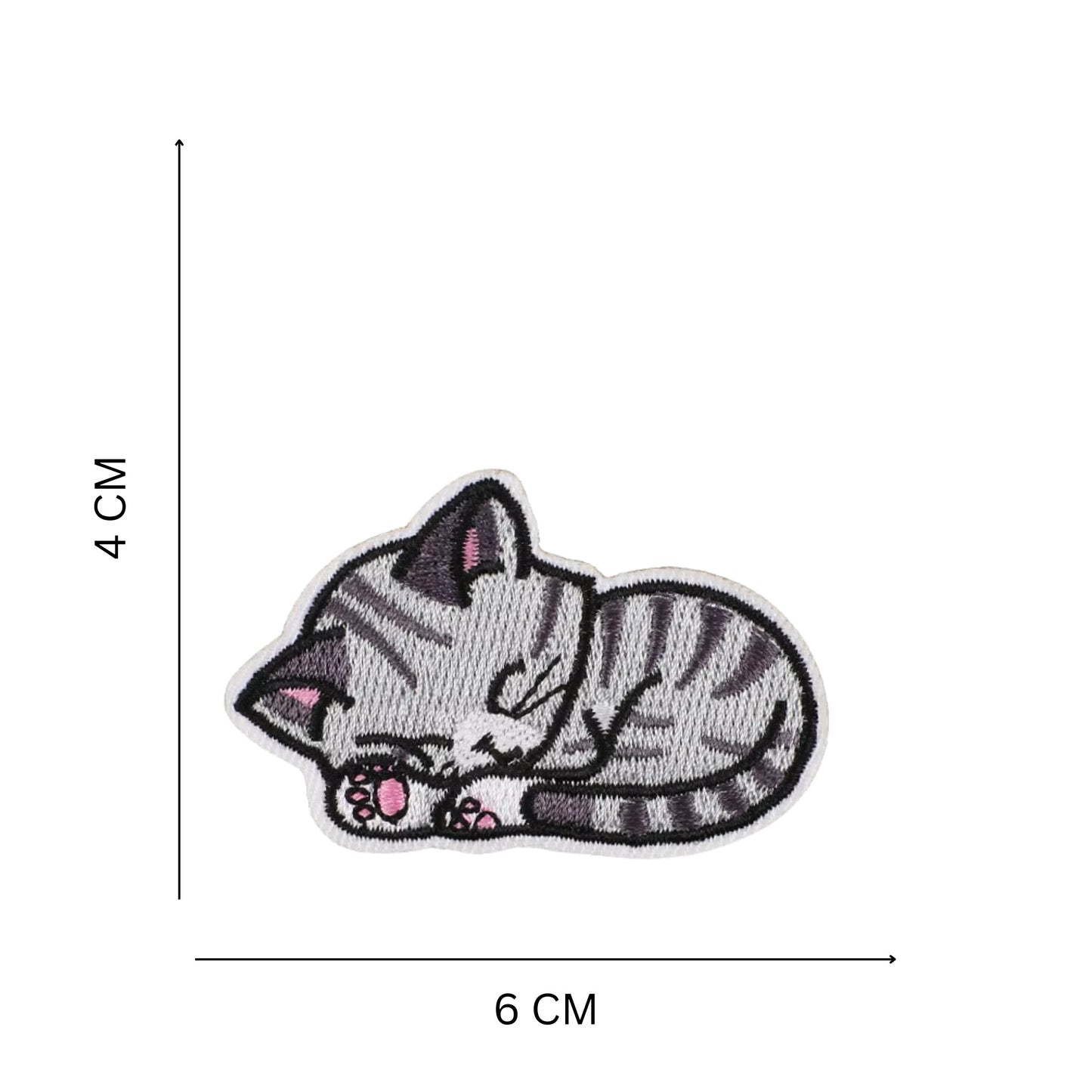 Kawaii Cat Embroidered Iron-On Patches – Cute Cartoon Designs for Jackets, Bags & DIY Crafts