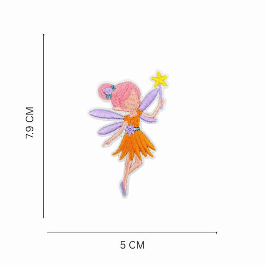 Fairy With Wand Embroidered Iron On Patch