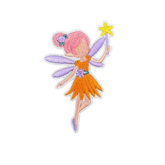 Fairy With Wand Embroidered Iron On Patch