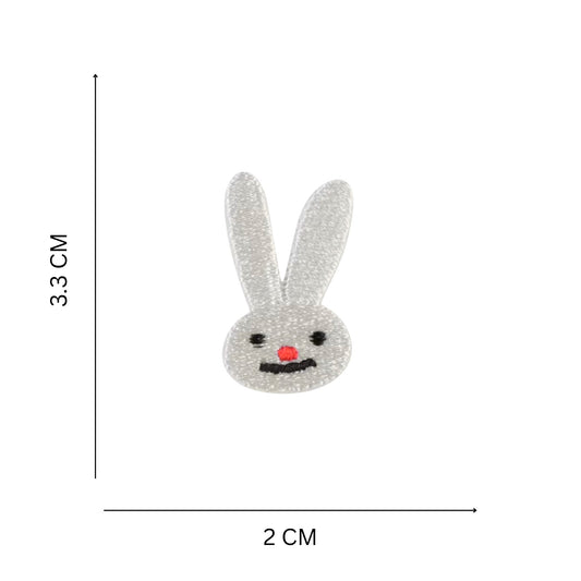 Mini Cute Bunny Embroidered Iron On Patch for Clothes, Bags & Accessories