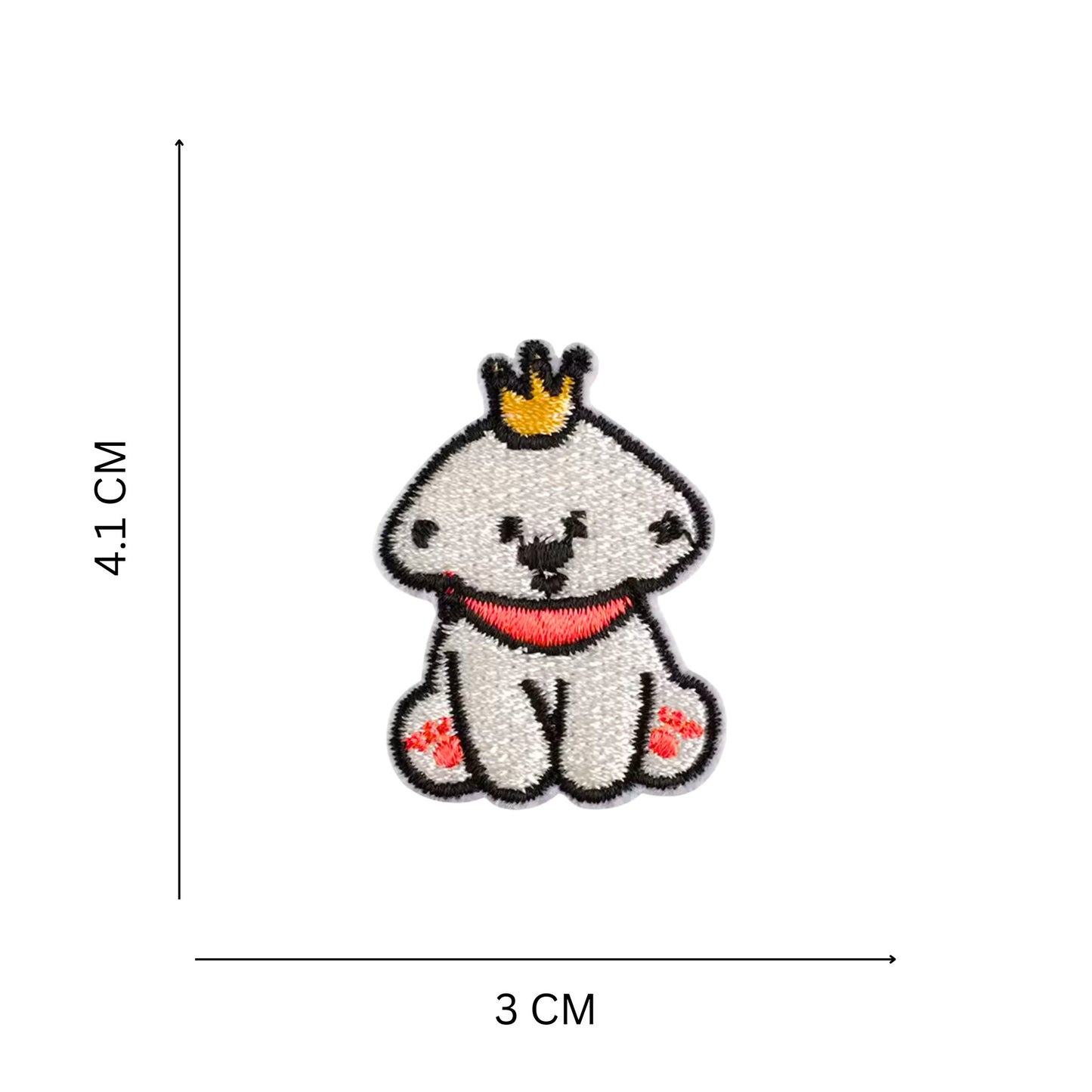 Mini Dog Embroidered Iron On Patch for Clothes, Backpacks & Accessories