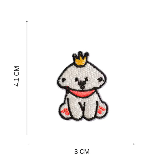 Mini Dog Embroidered Iron On Patch for Clothes, Backpacks & Accessories
