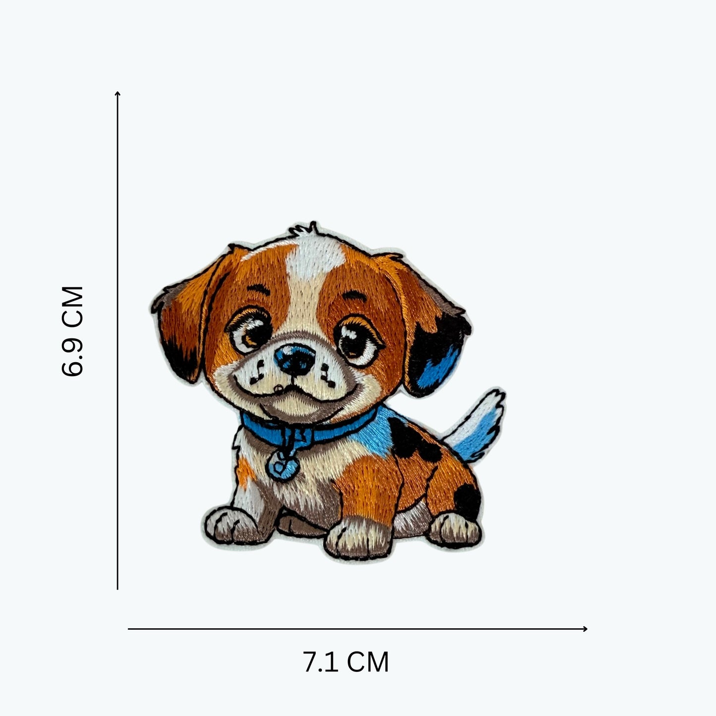 Full-Size Realistic Dog Embroidery Iron-On Patch – Cute Detailed Pet Patch for Clothes, Bags & Jackets