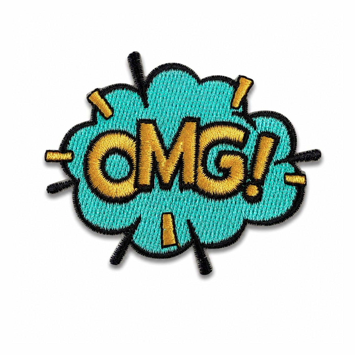 Comic Sound Effects Embroidered Stick On Patch Set of 3