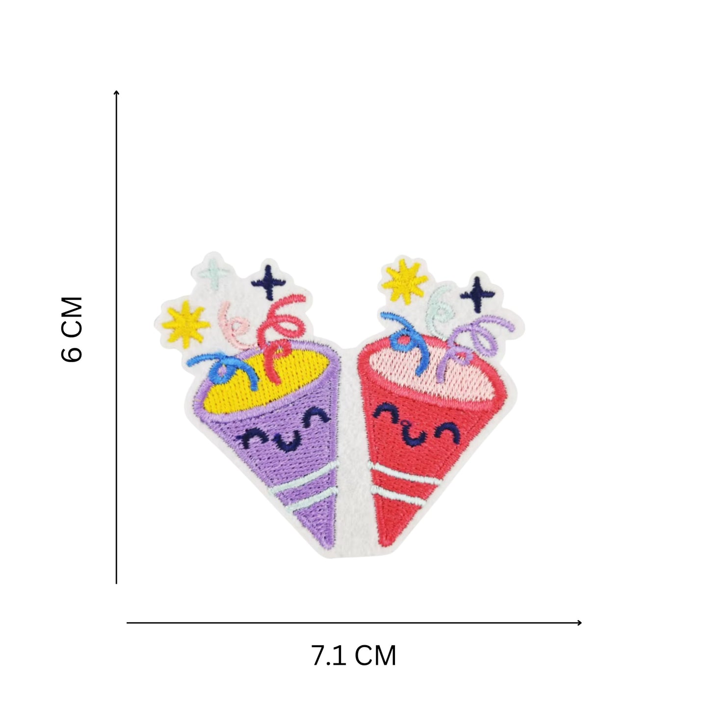 Birthday Theme Embroidered Iron On Patches - Set of 11