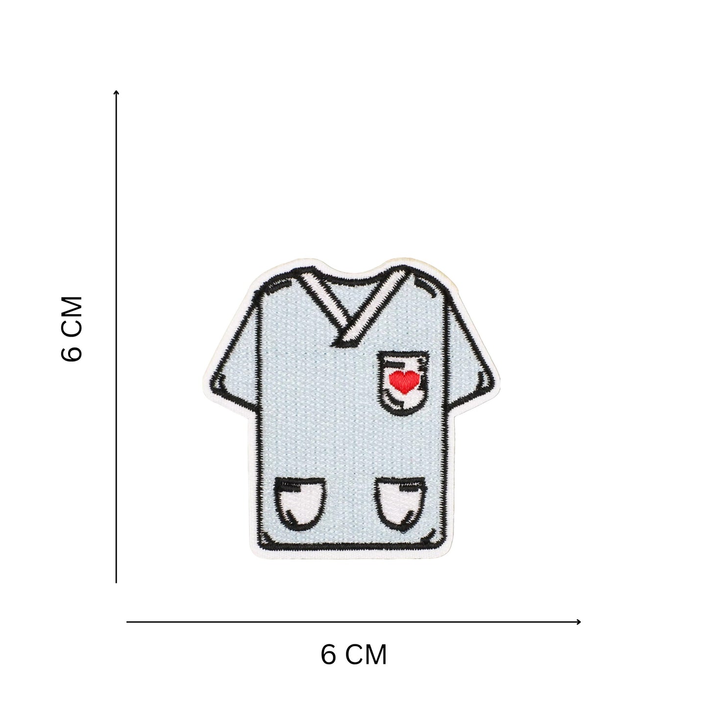 Medical Scrub Iron On Embroidery Patch for Jackets Bags and DIY Craft Projects