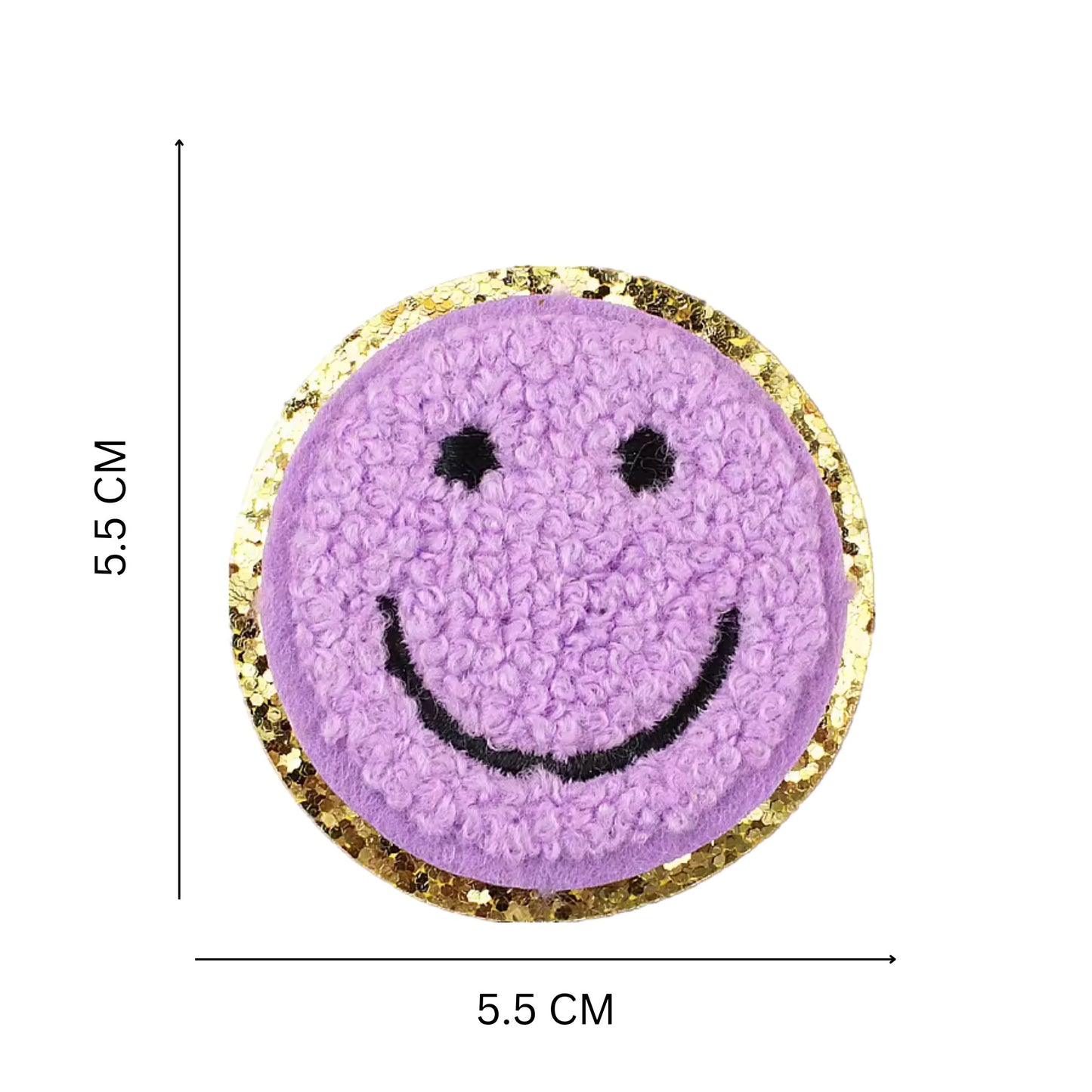 Pastel Color Smiley Iron On Patch Chenille Appliques