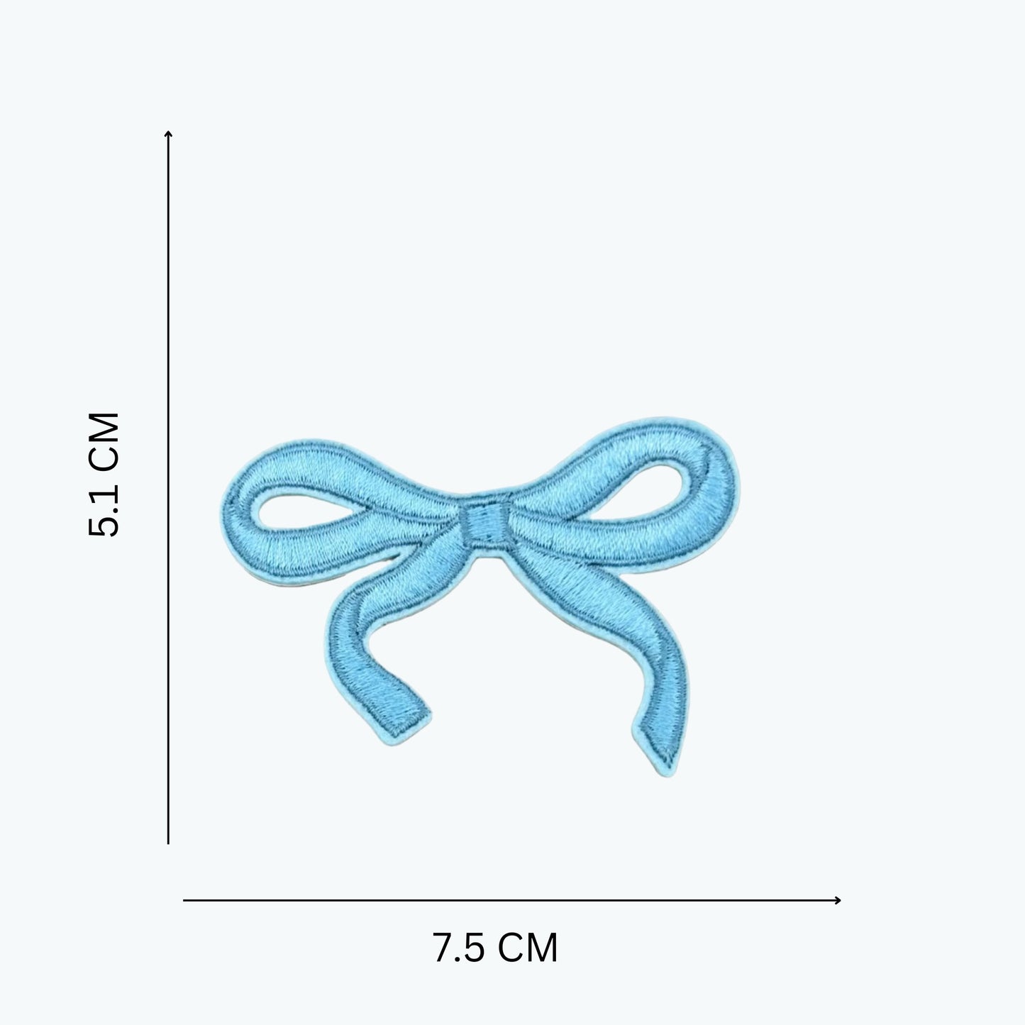 Iron-On Bow Patch  – 7.5cm Embroidered Patch in Multiple Colors